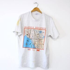 Vintage Alaska Highway T Shirt Medium